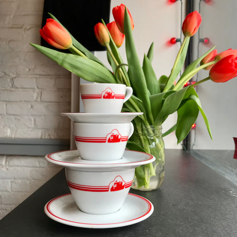 Cups and saucers